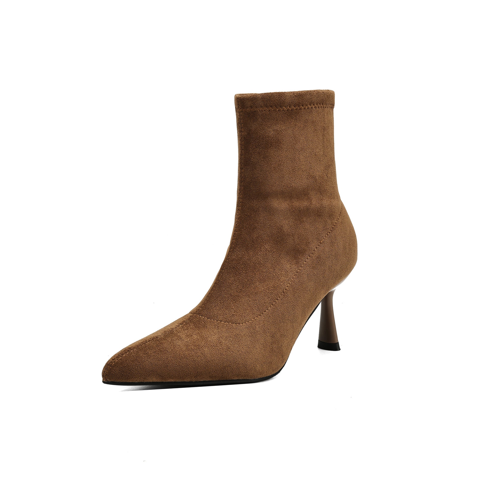 Bottes élégantes à pointe pointue de style français Stretch Slim-fit