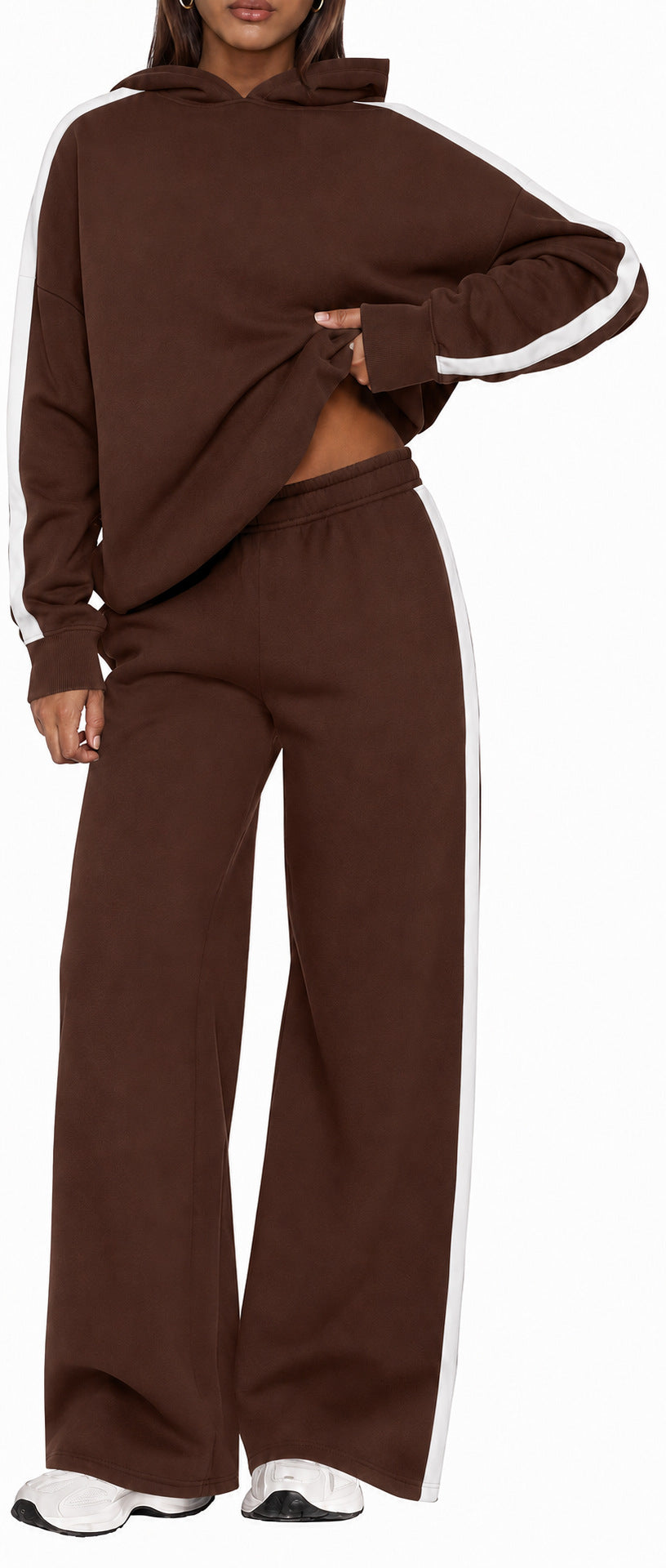 Pantalon à capuche et pantalon à jambes larges, deux pièces