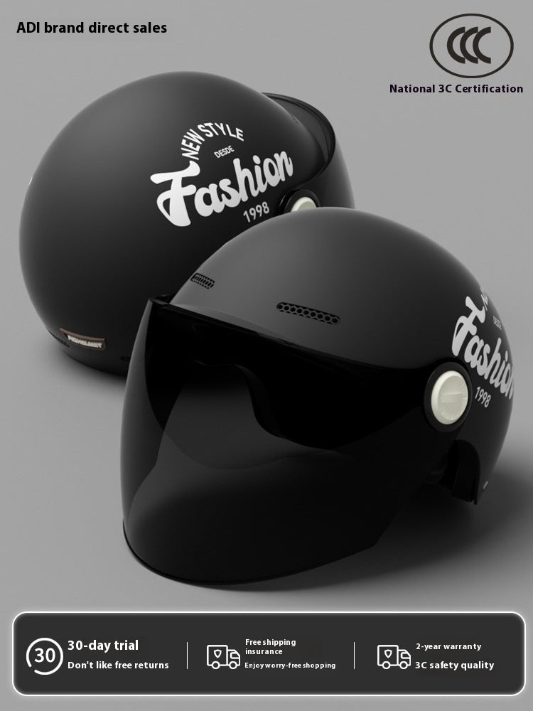 Femmes Quatre Saisons Universal Batterie Voiture Half Casque