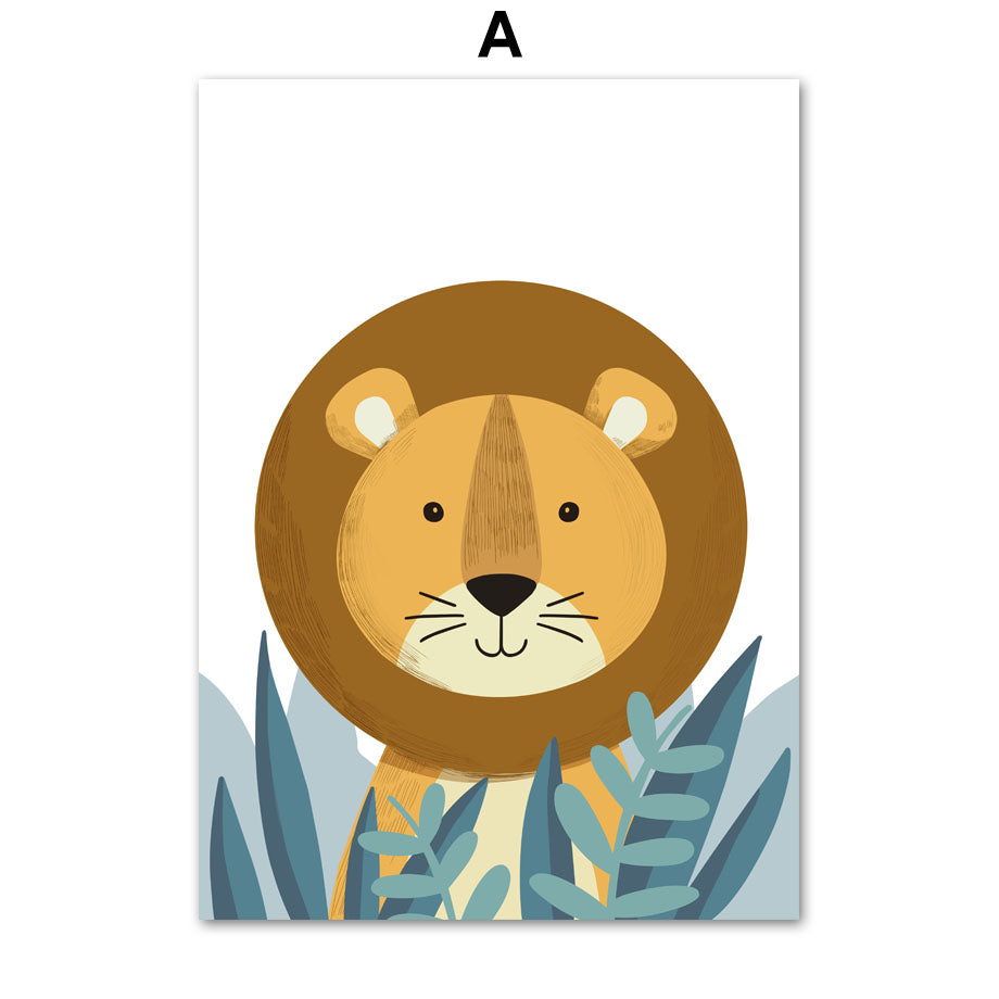 Wild Jungle animal art poster toile peinture