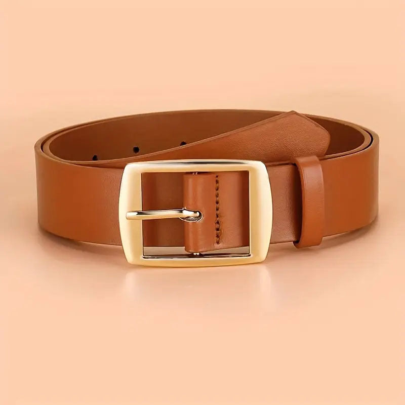 Boucle d'épingle pour homme PU Ceinture à oeillets en microfibre Mode Ceinture décontractée