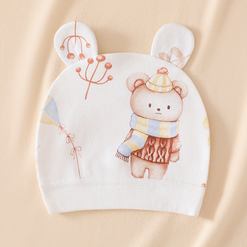 Chapeau bébé porte de protection en coton double couche