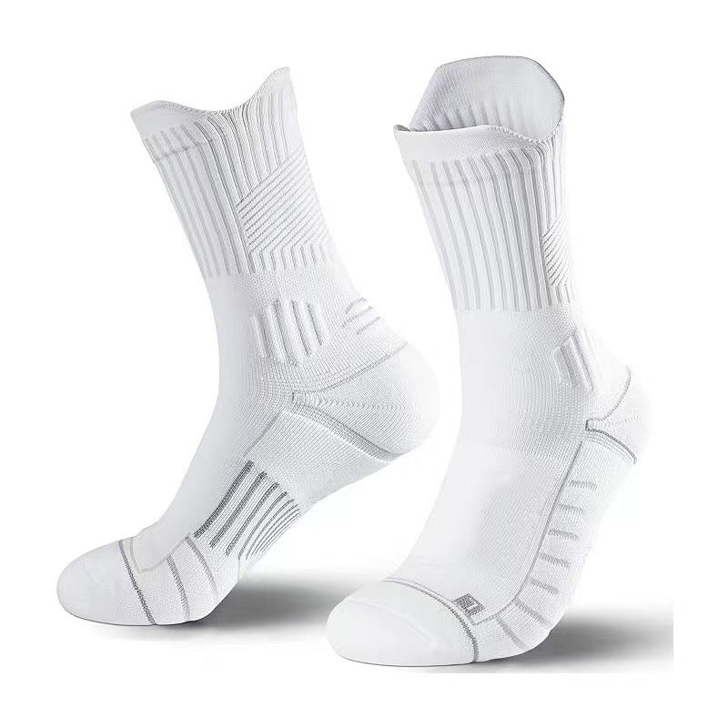 Chaussettes de course à faible teneur en sucre avec fond antidérapant et serviette en coussin