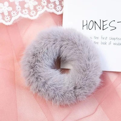 Faux fourrure des femmes en peluche de couleur solide