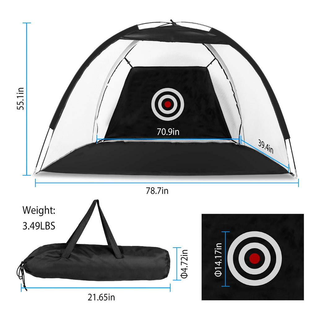 Golf Net Golf Training Aides Pratique Nets Conduite Filets avec Cible Cloth Carry Bag