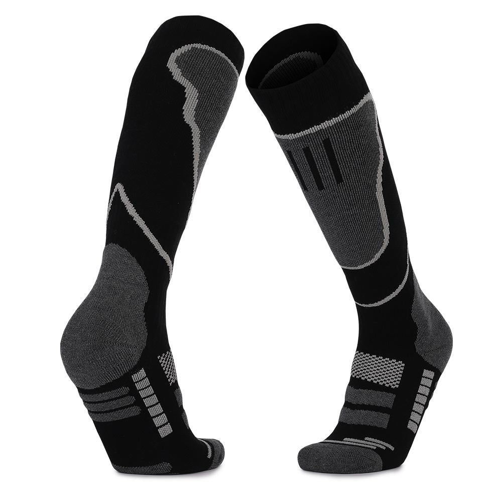 Chaussettes athlétiques pour homme à haut tube de ski chaud