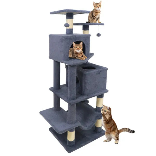 Arbre à chats multiniveaux 57" pour les ménages multiniveaux
