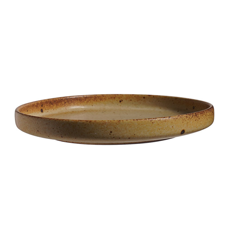 Style japonais Rough Potterie Assiette de dîner Style antique Vieilles taches