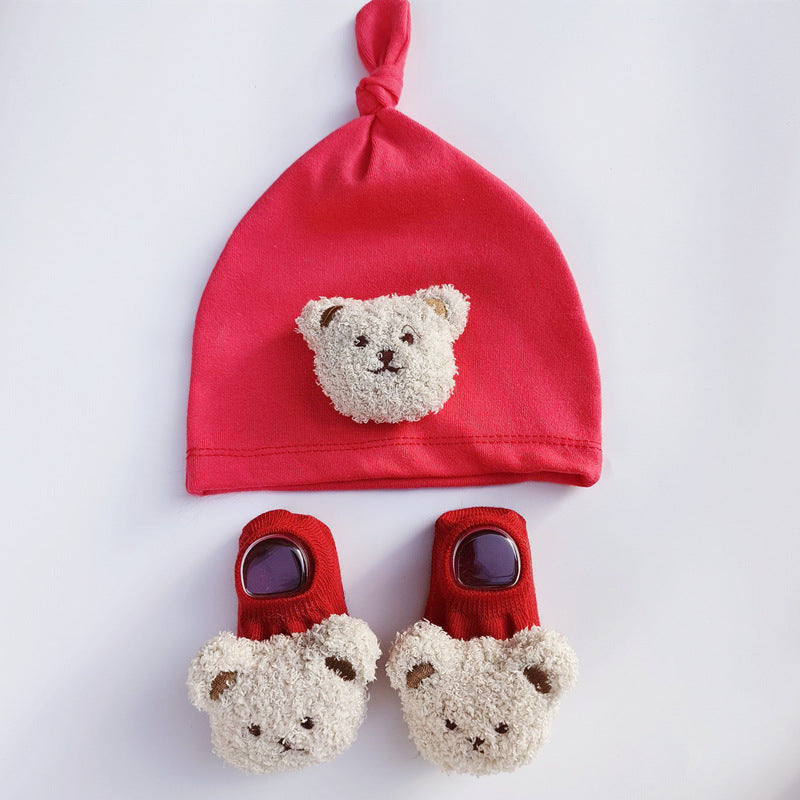 Bébés de printemps garçons et filles chaussons chapeau costume
