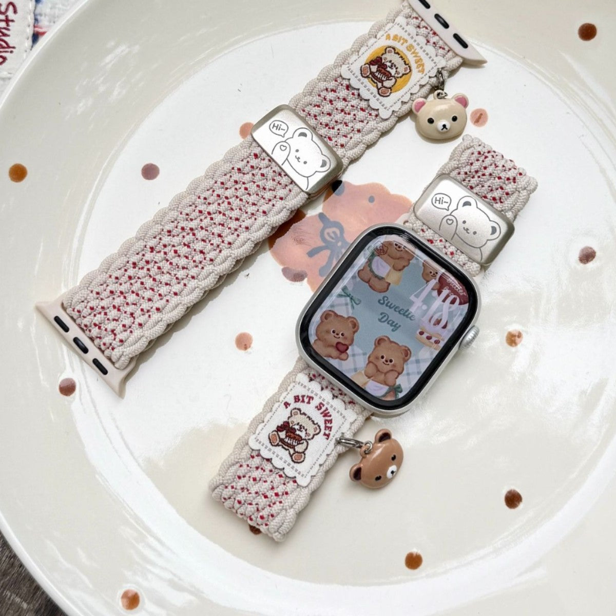 Bracelet de montre magnétique mode petit ours Charm
