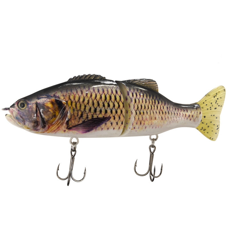 Poisson multi-sections Aile dure PVC Aile douce en forme de S Baignade Aile Lure