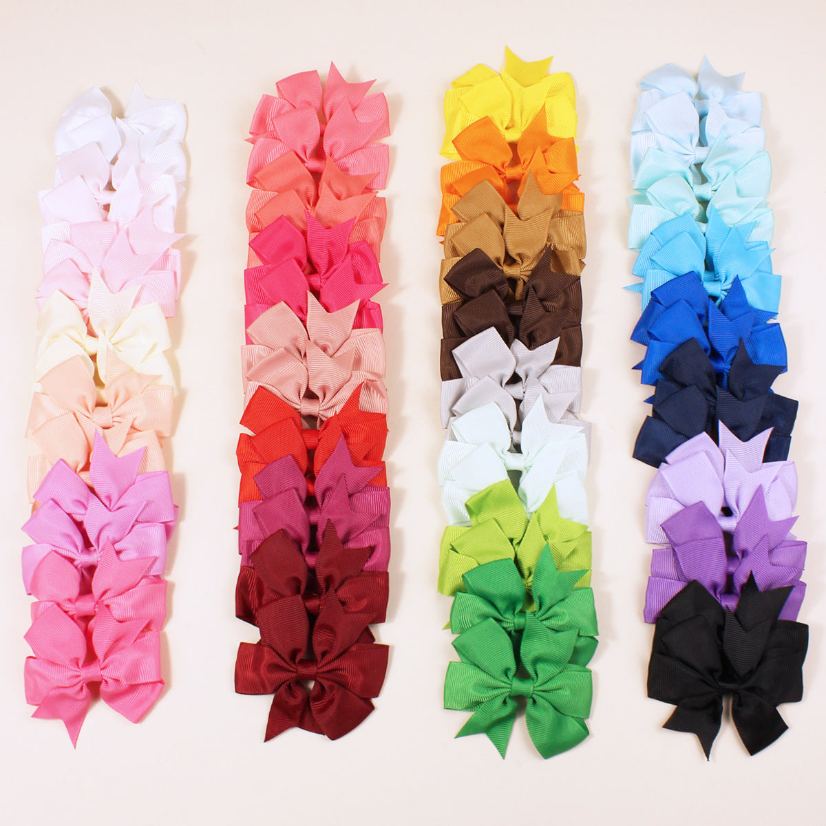 20 60pcs 3 Inch Boutique Grosgrain Ribbon Pinwheel Hair Bows for Baby Girls