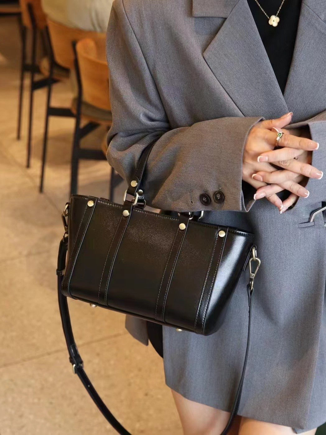 Sacs en cuir de baidie pour femmes Sac à main personnalisable Première couche Cowhide grande capacité devrait
