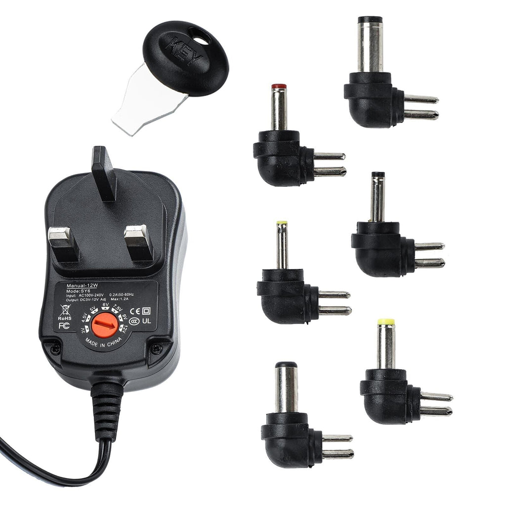 Universel 3-12V Adaptateur de tension réglable Chargeur d'alimentation USB AC DC