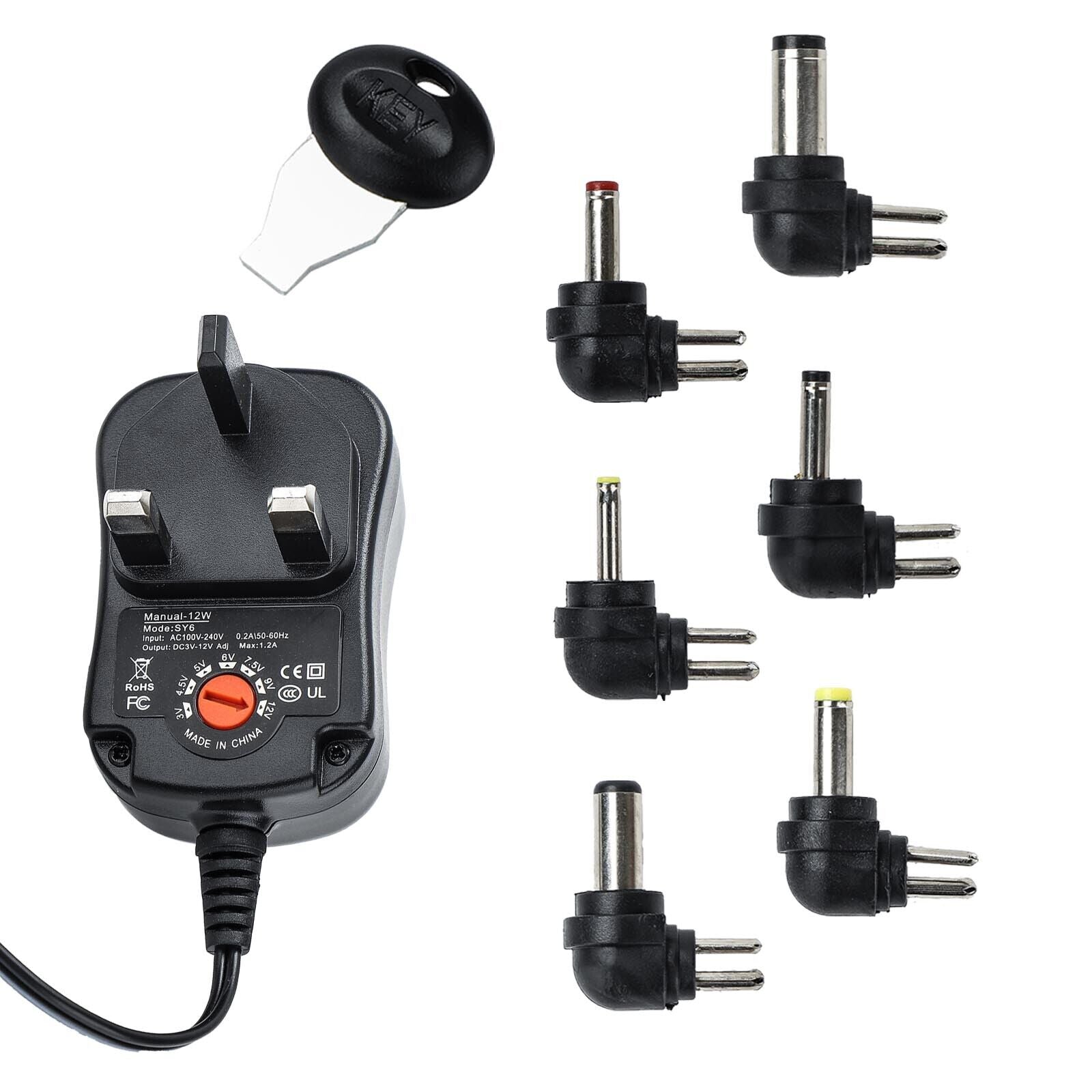 Universel 3-12V Adaptateur de tension réglable Chargeur d'alimentation USB AC DC