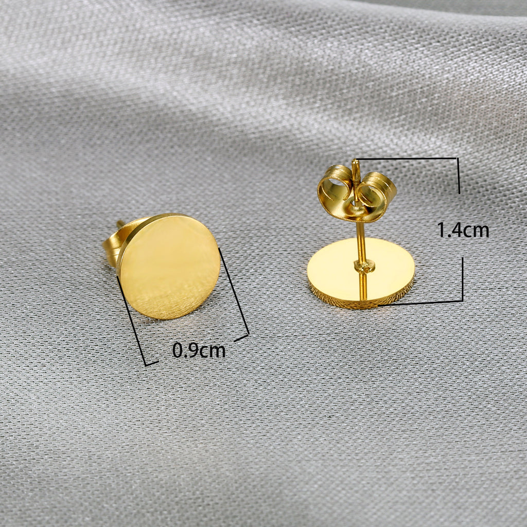 Boucles d'oreilles élégantes et élégantes en acier au titane