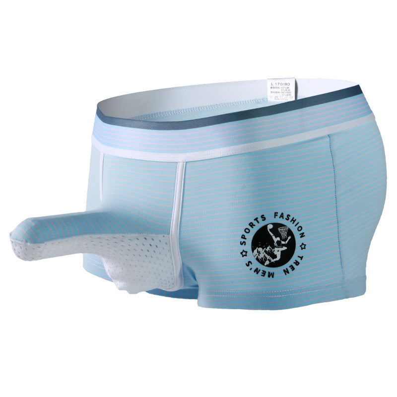 Fashion Striped Bullet Separation Boxer Short Hommes