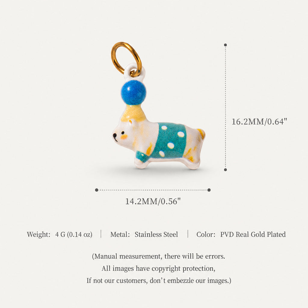 Puppy d'animaux série Zircon pendentif