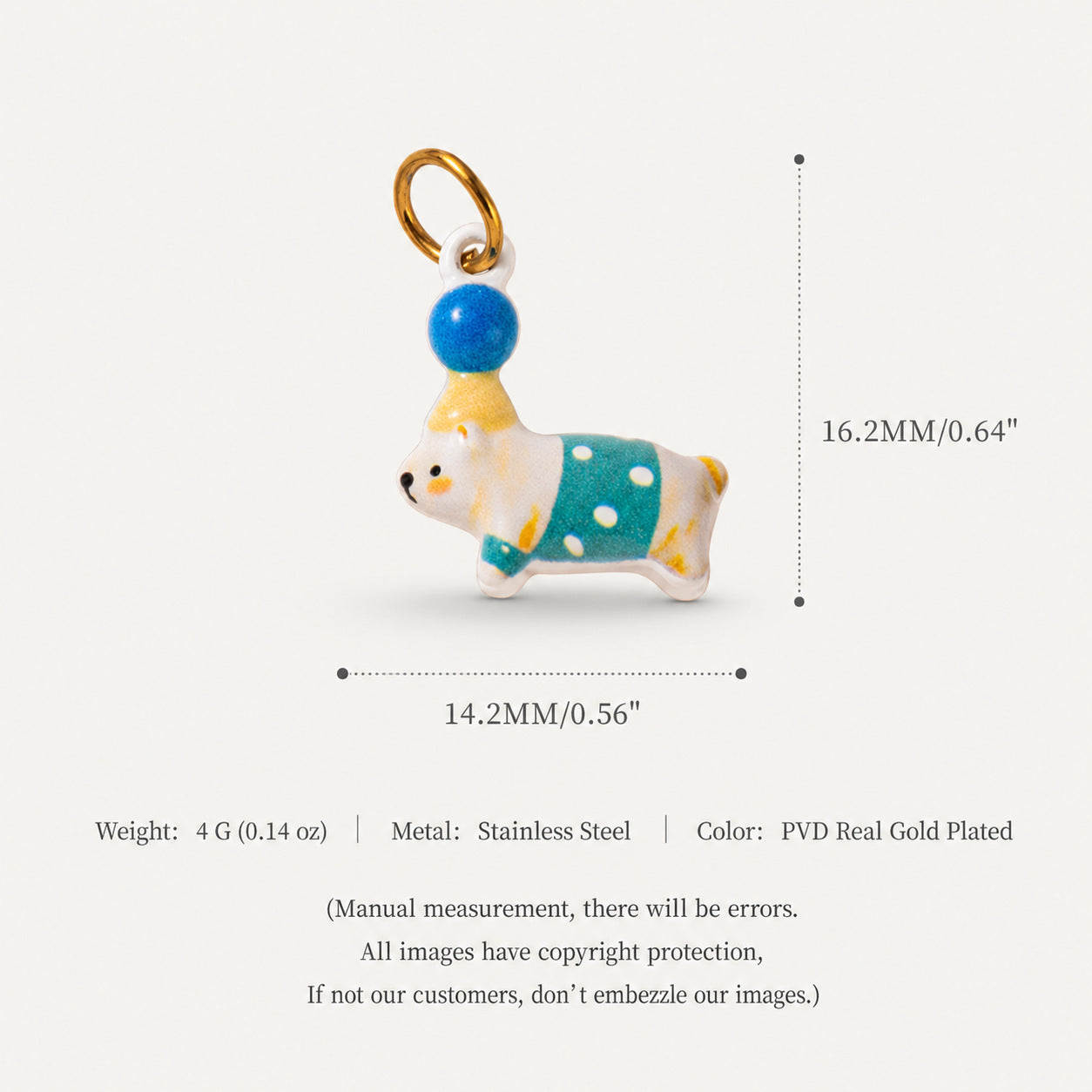 Puppy d'animaux série Zircon pendentif