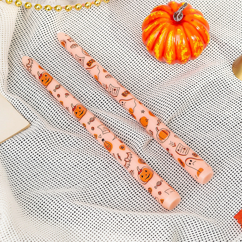 Décoration d'Halloween Ambiance Petits Cadeaux Soy Wax Imprimé Rod Wax Creative Pumpkin Candl