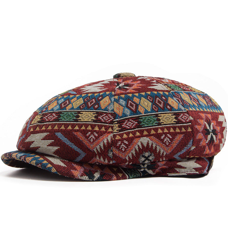 Chapeau octagonal de style ethnique bohème