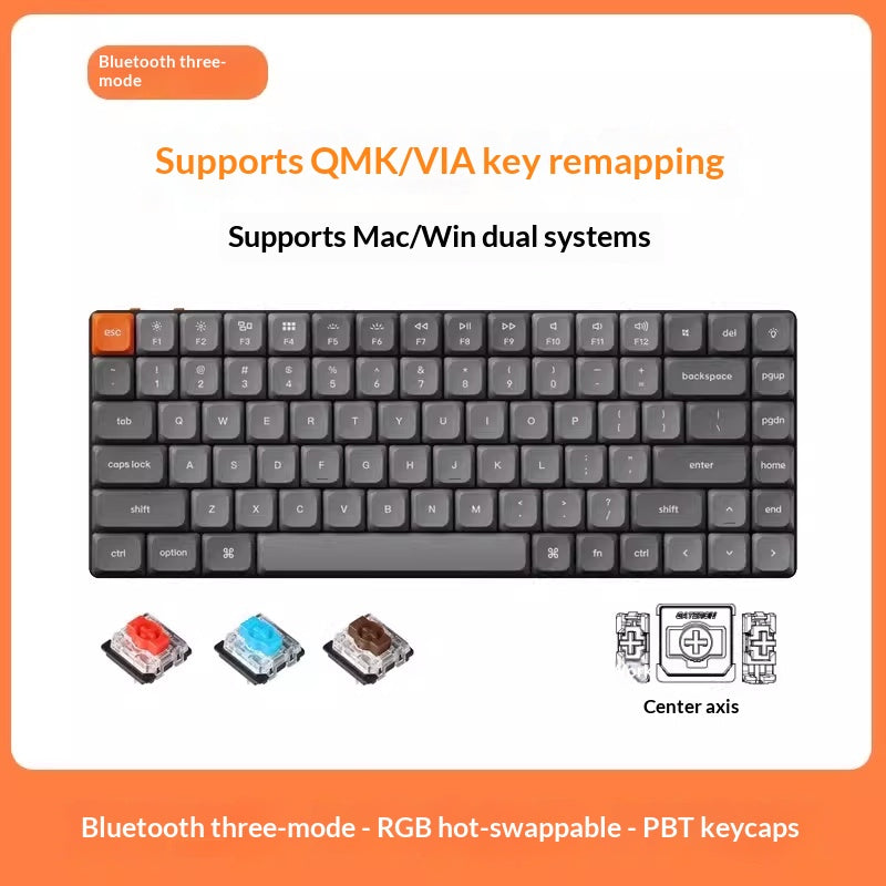 Clavier Bluetooth tri-mode mécanique de bureau silencieux