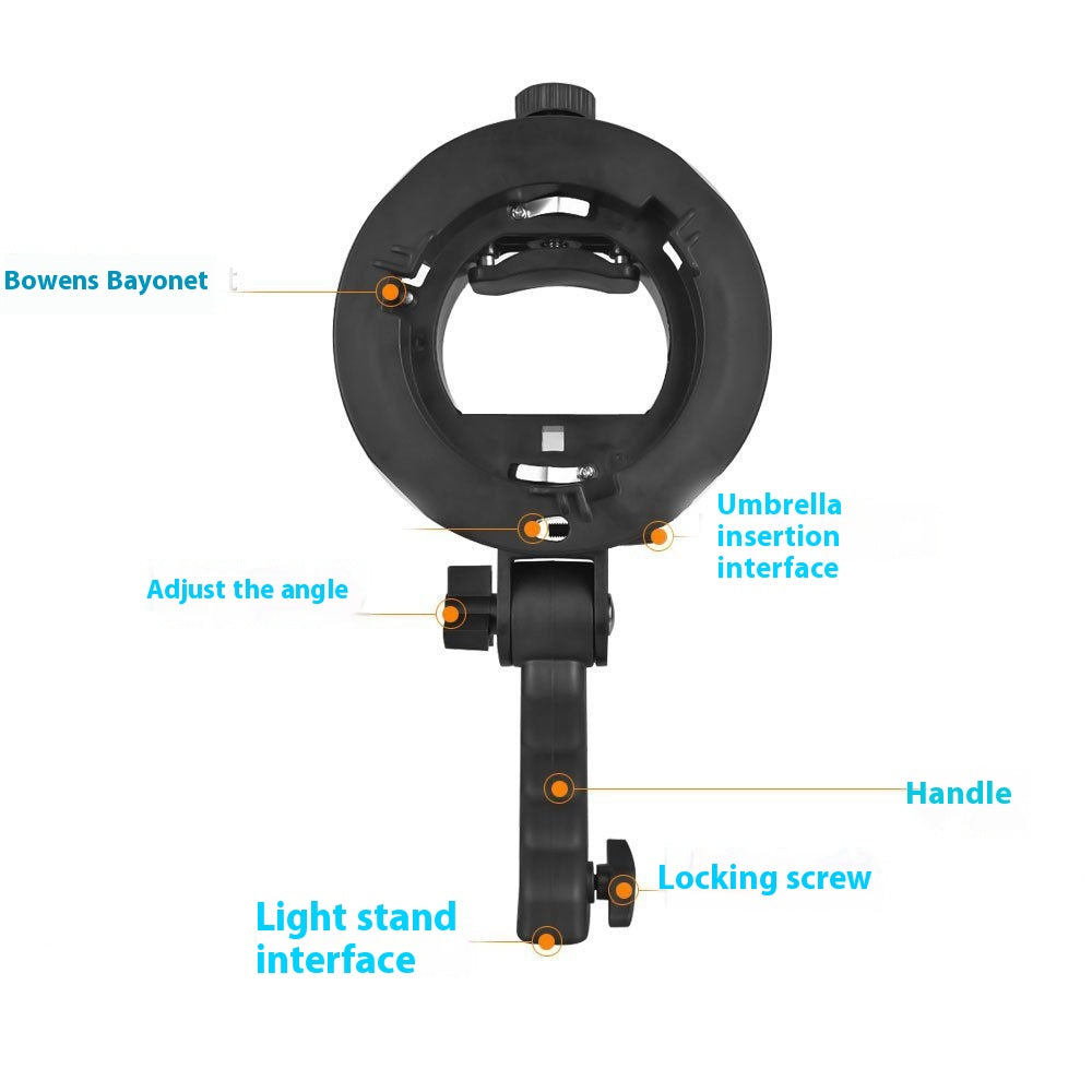 Équipement de photographie S-type Chuck Bracket Flashlight Bracket Handheld