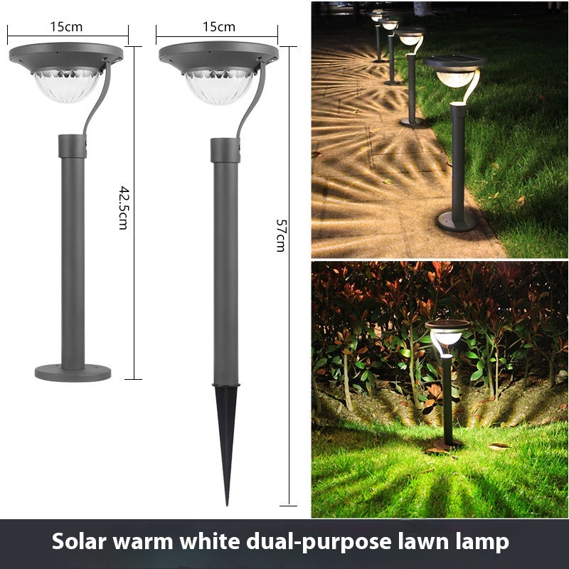 Lampe rechargeable de pelouse solaire de jardin imperméable