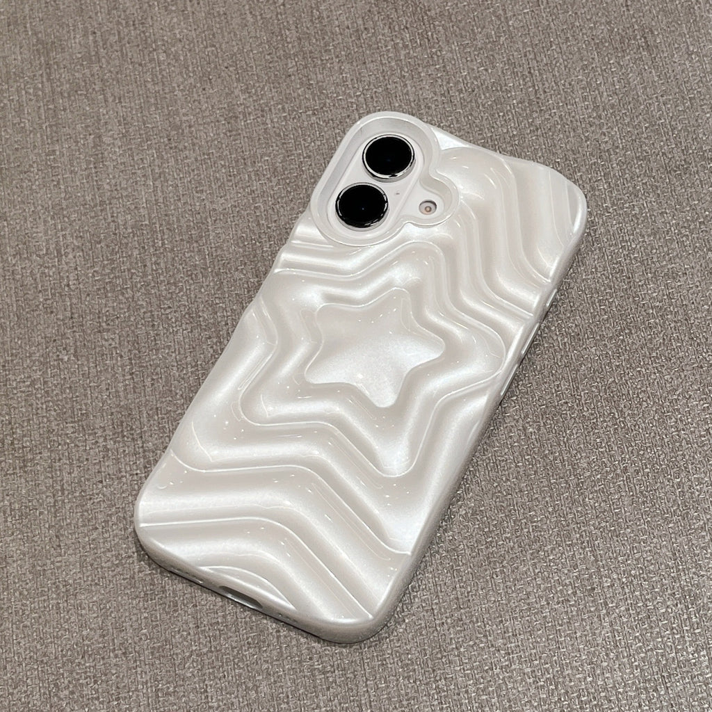 Perlescent White Étangage tridimensionnel XINGX Cas de téléphone