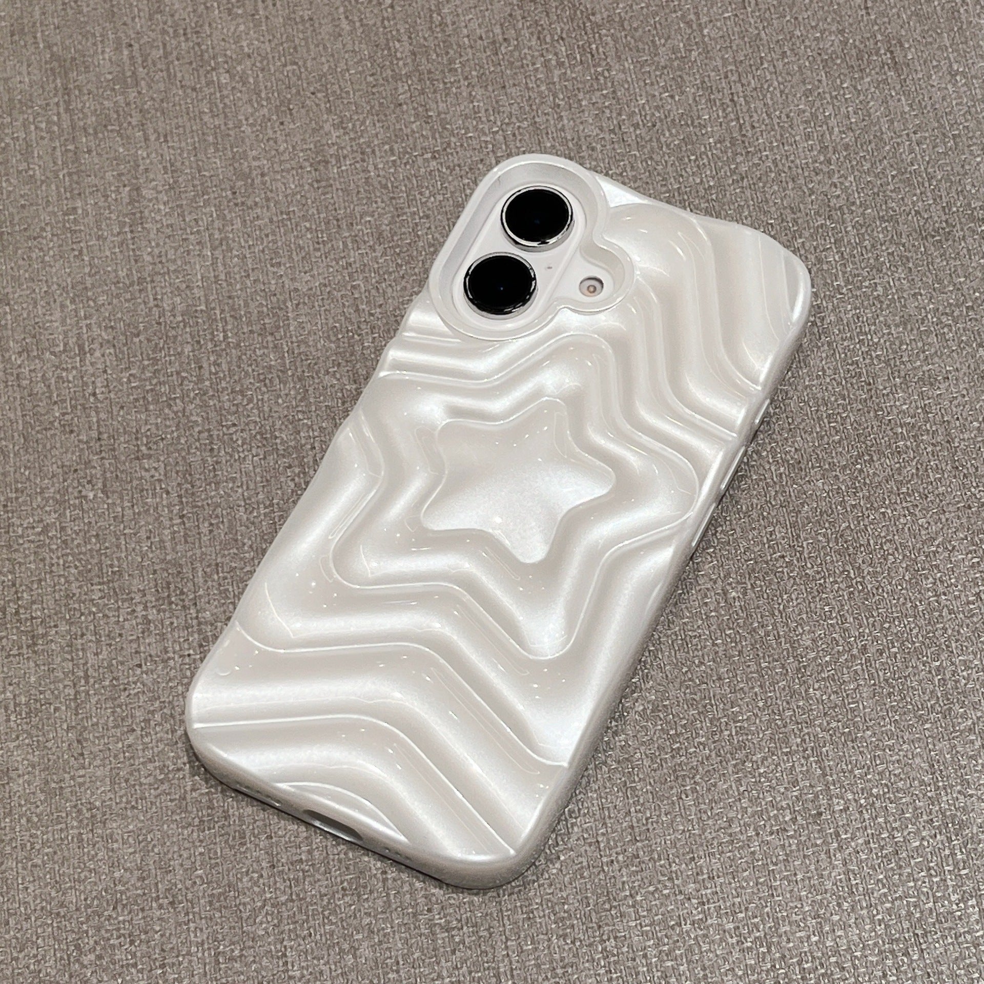 Perlescent White Étangage tridimensionnel XINGX Cas de téléphone