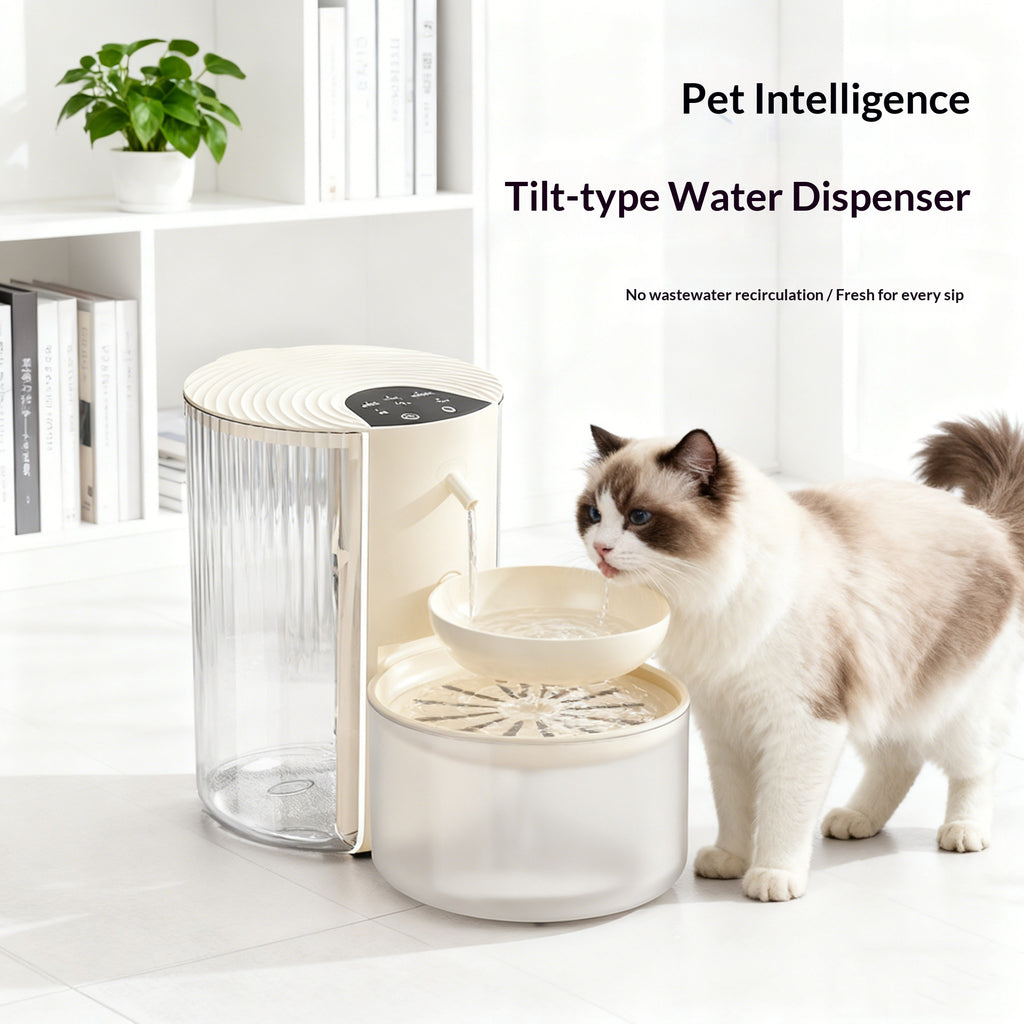 Smart Constante-Température 3L Fontaine d'eau pour animaux avec séparation de l'eau propre et rinçage Mec