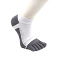 Chaussettes cinq doigts pour hommes - White-Cotton-1 paire