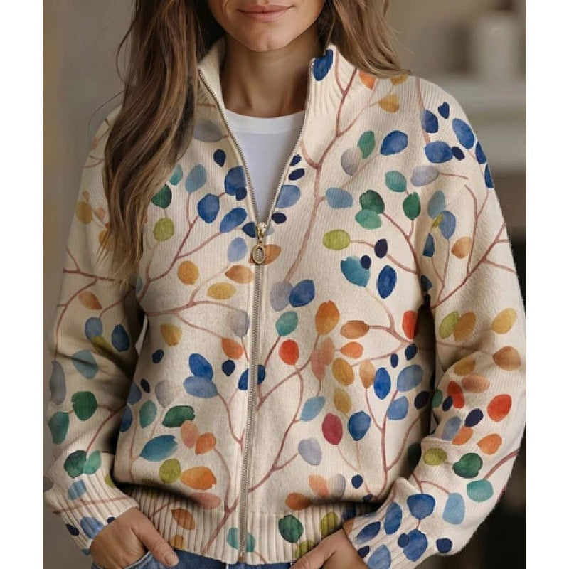 Veste en manteau pour femmes en col rond