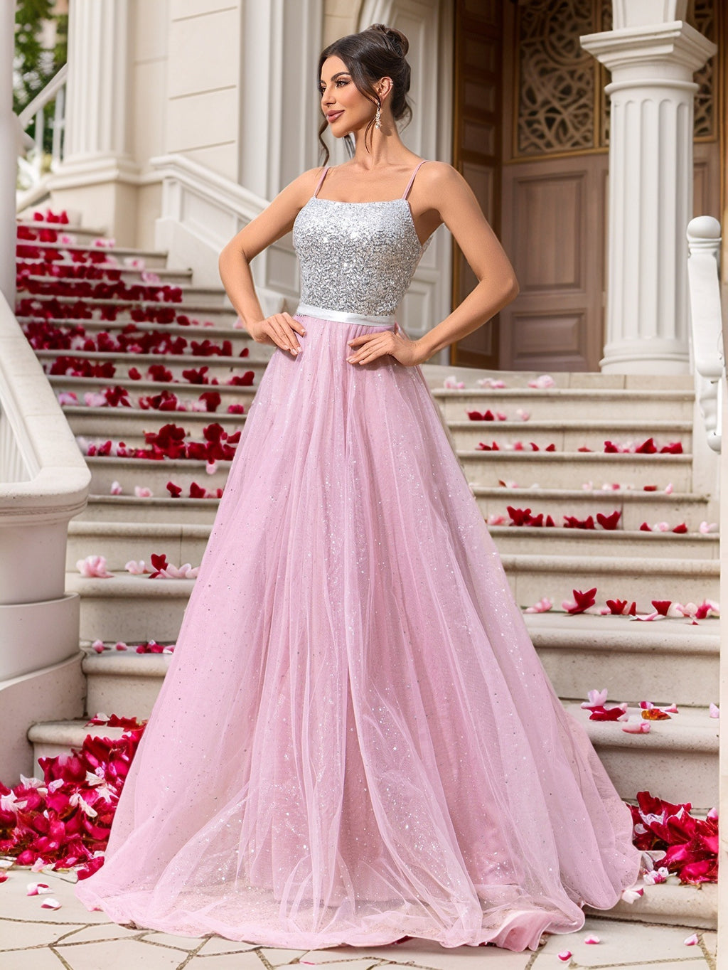 Robe de mariée avec paillettes Robe du soir