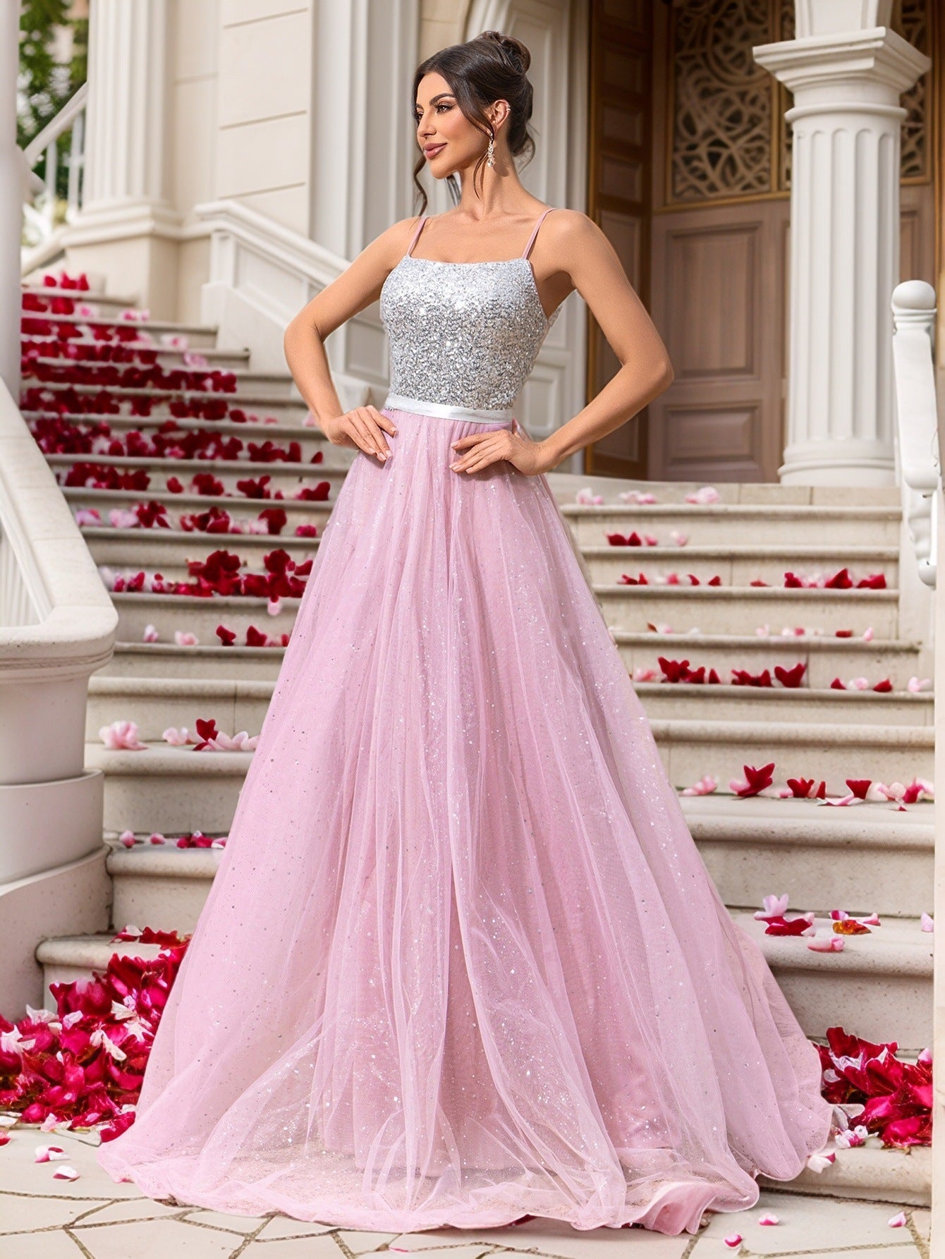 Robe de mariée avec paillettes Robe du soir