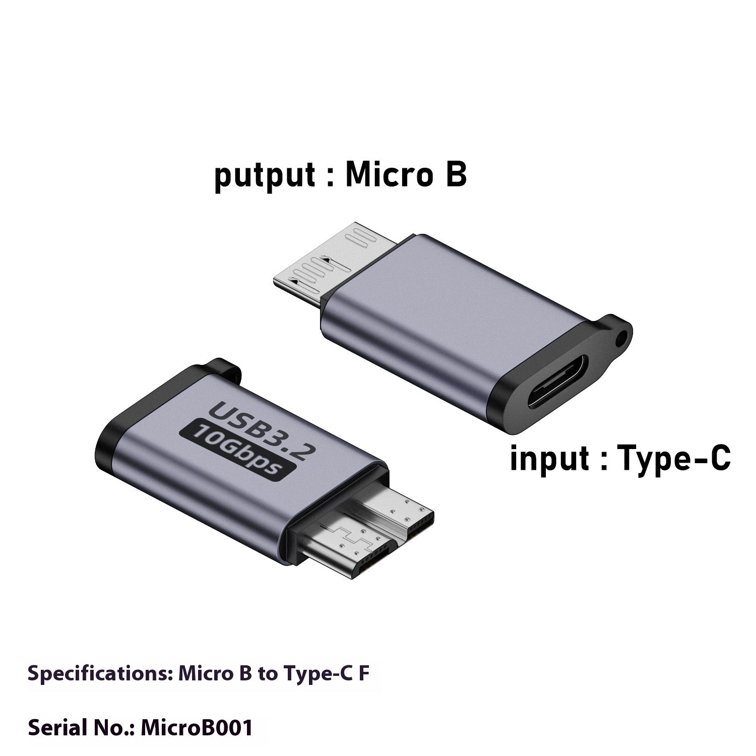 Convertisseur mâle à femelle mâle à mâle charge de transmission