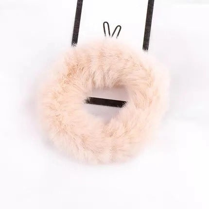 Faux fourrure des femmes en peluche de couleur solide