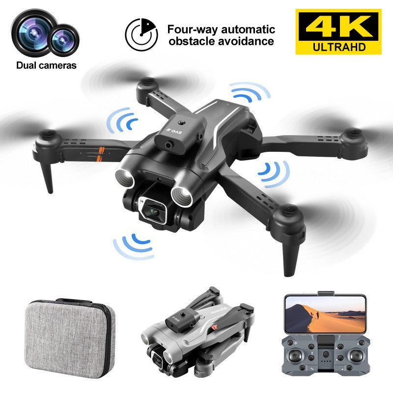 4K HD Photographie aérienne Avion pliant Double caméra Télécommande à quatre axes