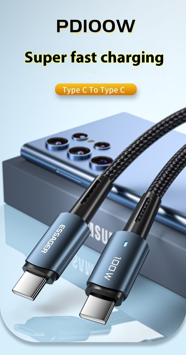 Câble de données à charge rapide PD100W pour téléphone portable Typec Chargement rapide