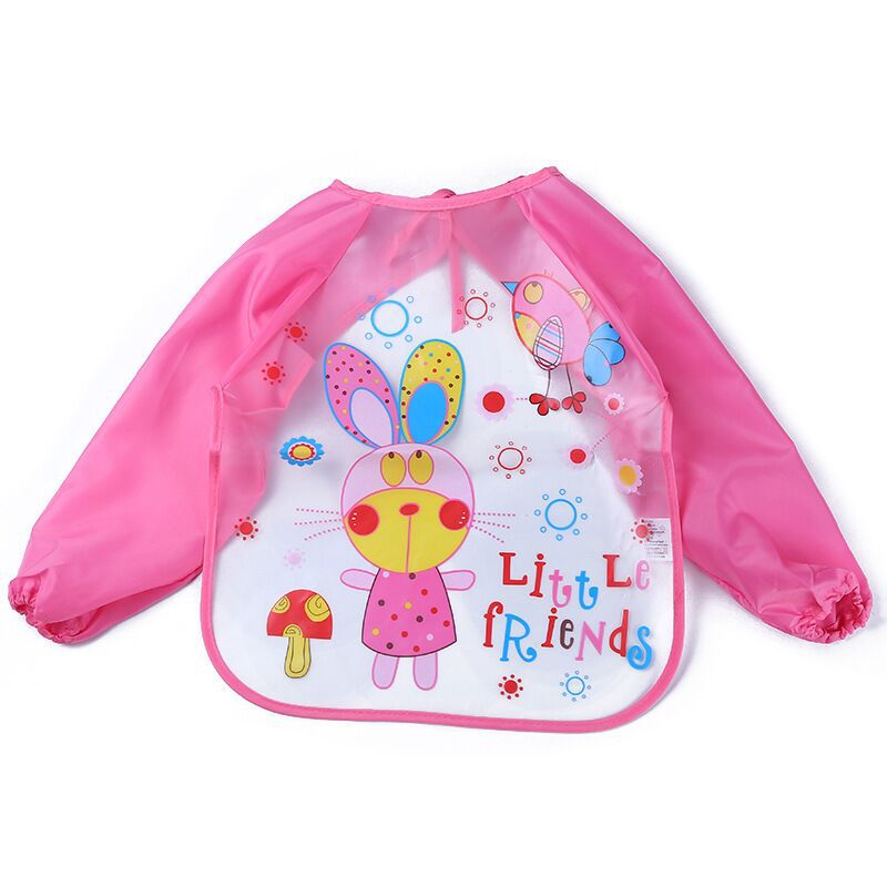 Gown enfant manches longues enfants imperméable repas Baby Tablier Peinture Vêtements Bib Protectiv
