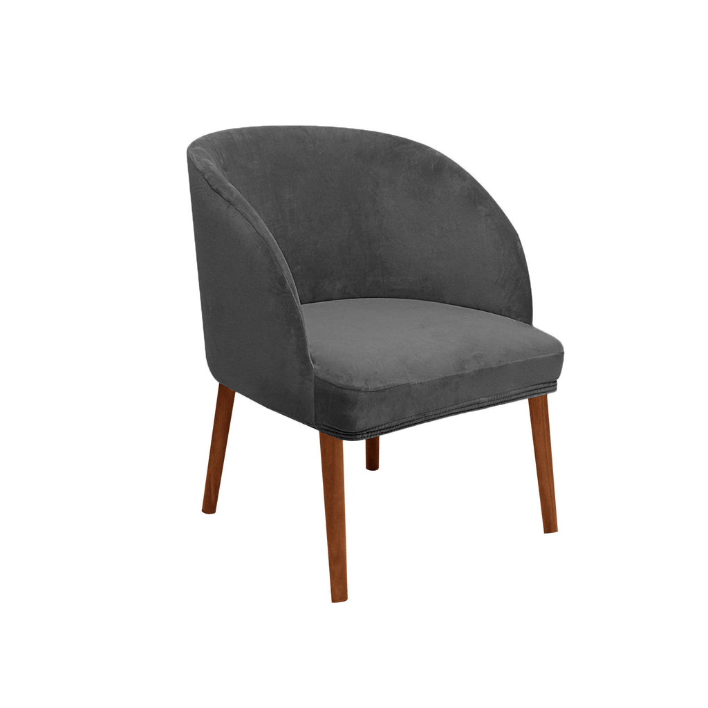 Couverture moderne de chaise à manger semi-circulaire Velvet