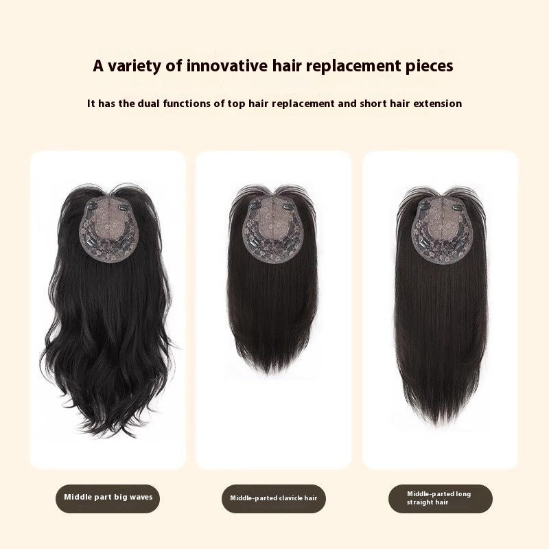 Increase the amount of ultra-thin seamless breathable hair replacement high temperament