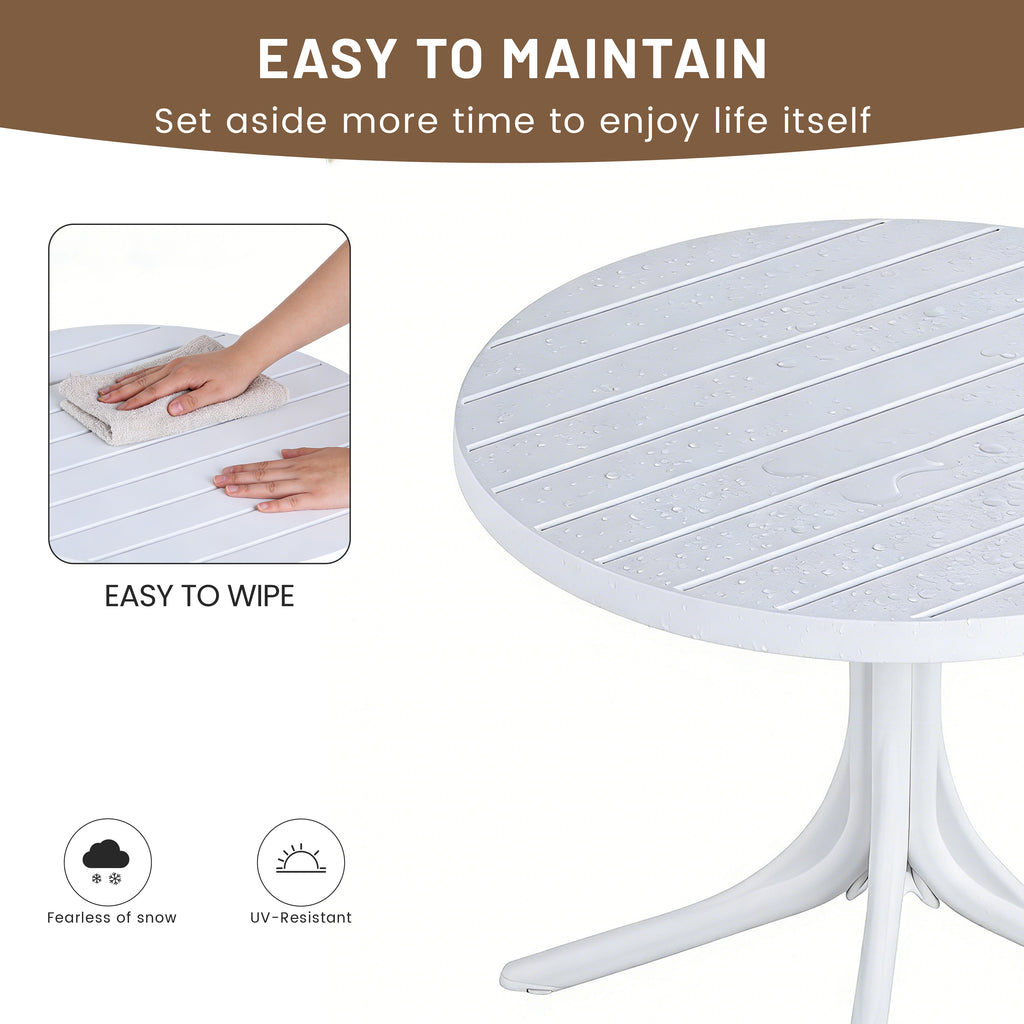 Été - 4-Pack Chaises de bloc de couleur rayé moderne - Siège PP étanche et jambes en métal robuste