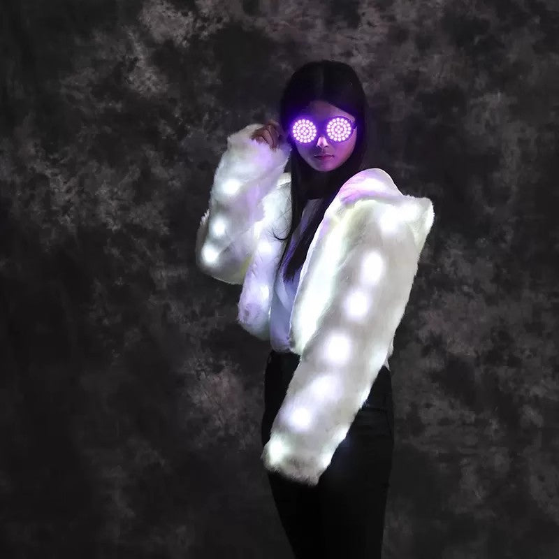 Manteau de fausse fourrure LED
