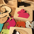 Jouet de puzzle en bois épais et multicouche pour les enfants