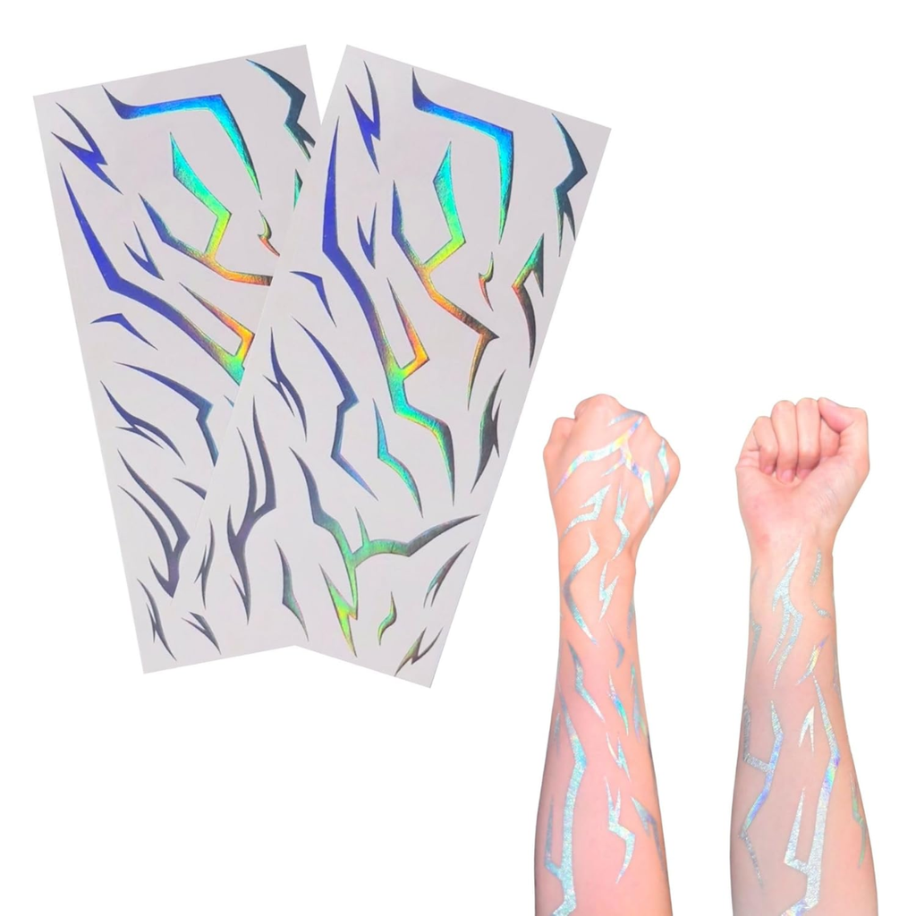 50 pièces K Style Mark tatouages pour les décorations de soirée à thème 2 feuilles Concept sombre maquillage St