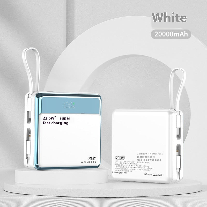 Fast-charging power bank with cable
