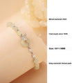 Bracelet de jade papillon argent sterling