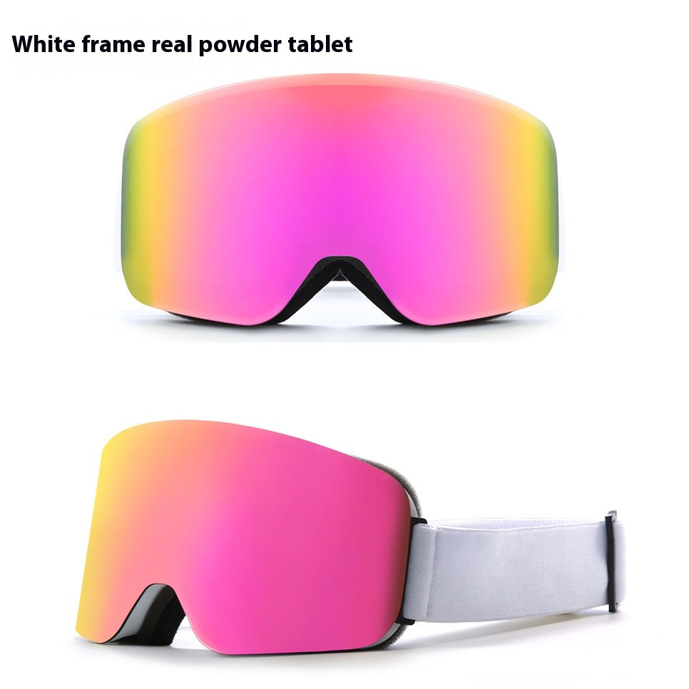 Gants de ski Double couche Gants anti-fog Protection des yeux