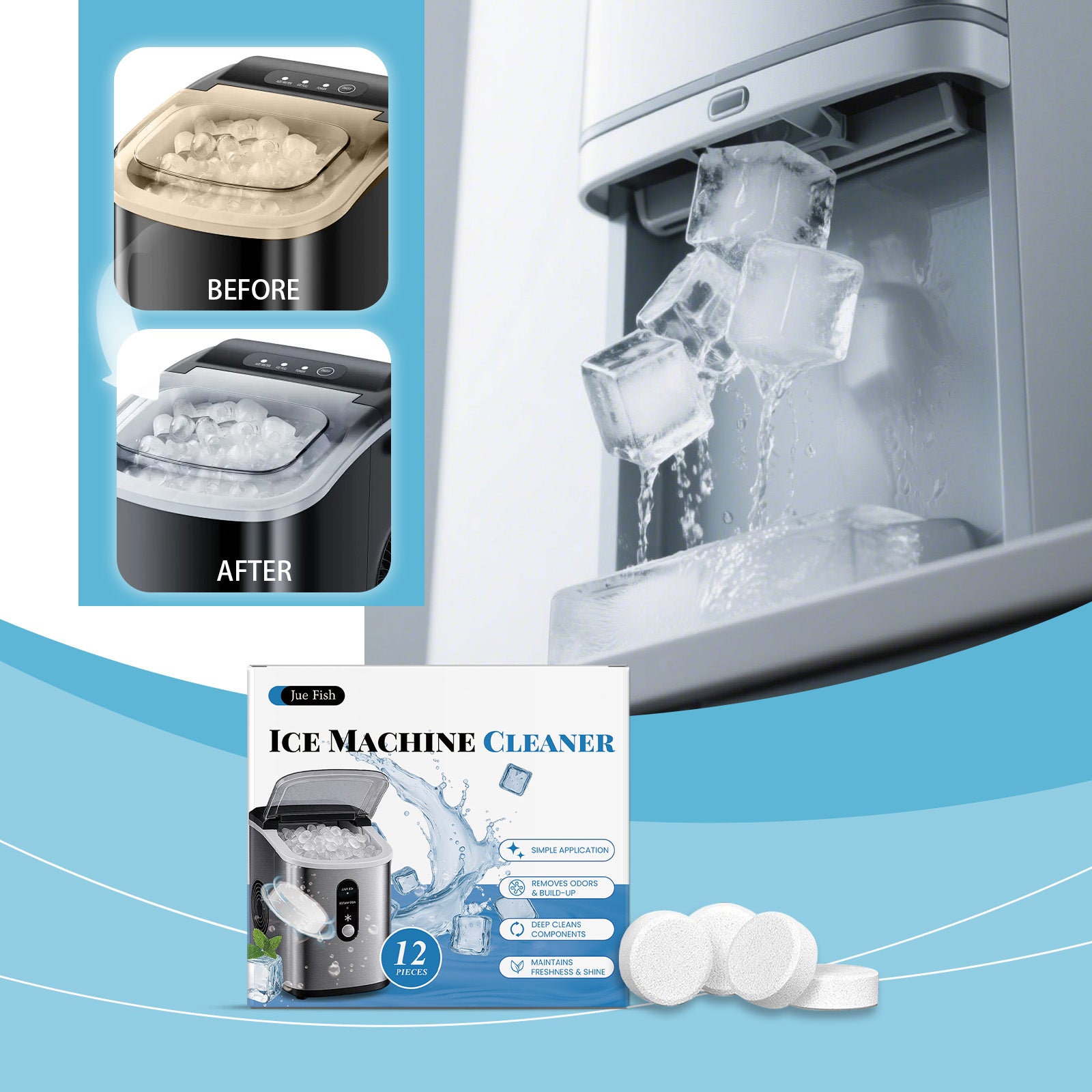 Machine à glace feuille de décapage 12pcs1box
